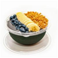 Pure Green Acai Bowl (Antioxidants) · Base: acai, spirulina, banana, almond milk

Toppings: blueberries, sliced banana, hemp grano...