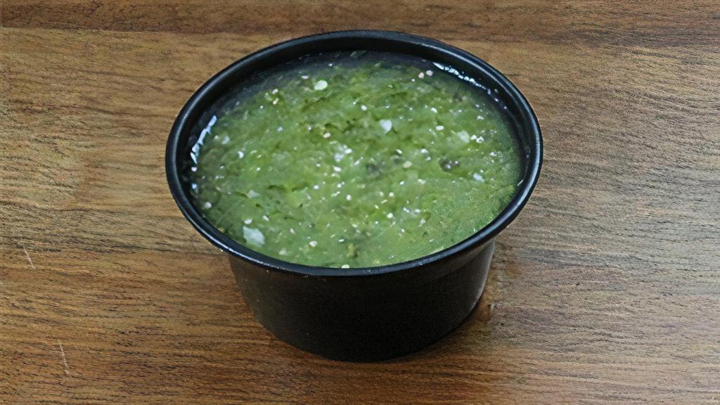Salsa Tropicale Half Pint · Abuelo's tangy tomatillo salsa. Made with fresh tomatillos, garlic, onions, jalapeños, cilantro and crushed pineapple.