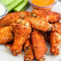 Fried Chicken Wings & Fries · Fried seasoned wings