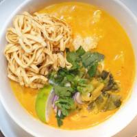 Kao Soy · Special. Thai traditional Northern style curry noodle with chicken served with red onions, c...
