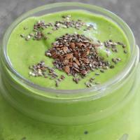 Super Food Smoothie · A blend of fresh organic avocados, sweet kale, organic baby spinach, cucumber, green apple, ...