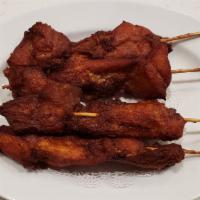 Chicken Sticks (4) (New) · Skewers of skinless chicken thigh marinated in ginger and garlic sauce. Served with Hoisin s...