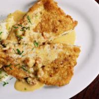 Local Georgia Mountain Trout · Nuts. Pecan-crusted trout, whipped potatoes, crawfish cream sauce.