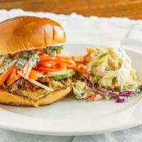Chicken Bahn Mi · Chimichurri marinated cage-free chicken topped with our in house pickled mix of daikon radis...