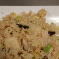Thai Fried Rice · Rice, Eggs, Scallions.