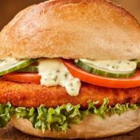 Fish Sandwich A La Carte · Fried fish filet with lettuce, tomatoes, cucumbers, on a Texas toast bread.