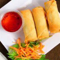 Crispy Veggie Spring Roll(3Pcs) · Crispy fried spring roll with cabbage, carrots, green bean,mushroom, onion, vermicelli and t...