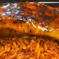 Salmon · Fresh grilled Salmon seasoned with our very 