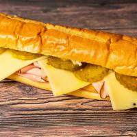 Cubano · Ham, cheese, pickles, mayo, mustard.