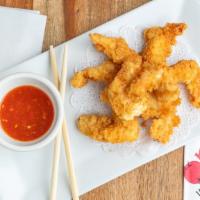 Bang Bang Shrimp[ · golden crisp panko mixture deep fried with spicy sweet chill sauce (8 pc)
