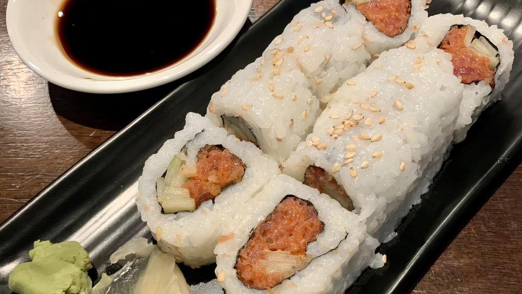 Spicy Tuna Roll · Consuming raw or undercooked meats, poultry, seafood, shellfish, or eggs may increase your risk of foodborne illness, especially if you have a medical condition.