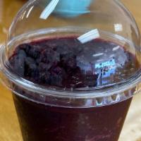 Triple Berry Smoothie · With Blackberries, raspberries and blueberries.