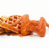  2 Big Wings & Waffles · Two Big Wings (no sides), served with Maple syrup