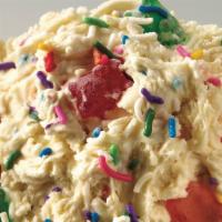 Birthday Bonanza Ice Cream · Birthday cake ice cream, gummy bears, and rainbow sprinkles.