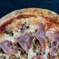 Pizza Cotto · TOMATO SAUCE, MOZZARELLA, HAM, MUSHROOMS