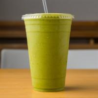 Kale Up · Vegan and gluten-free. Mango, kale, pineapple, lemon, and agave nectar.