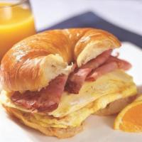 Croissant Egg Ham Sandwich · 