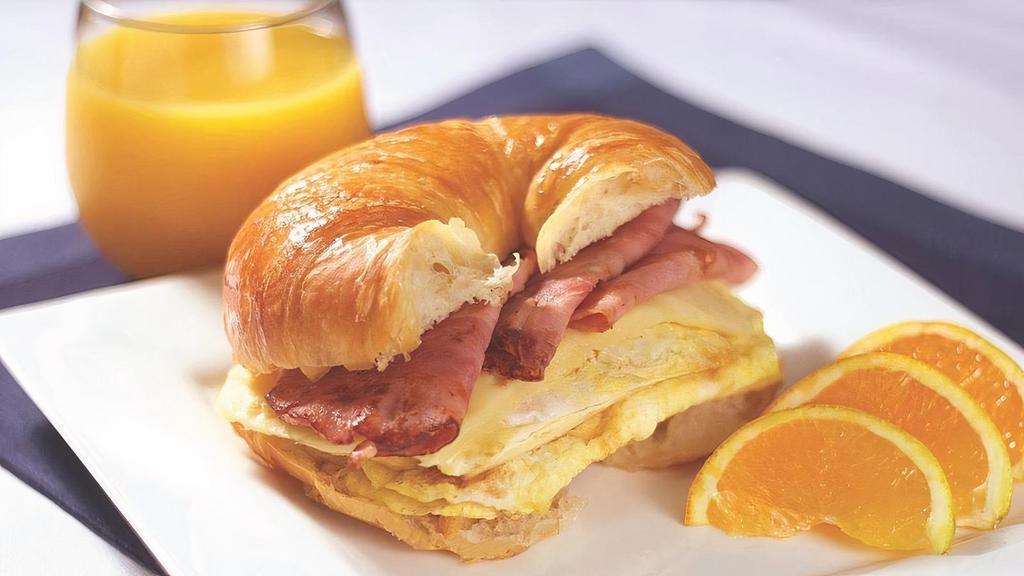 Croissant Egg Ham Sandwich · 