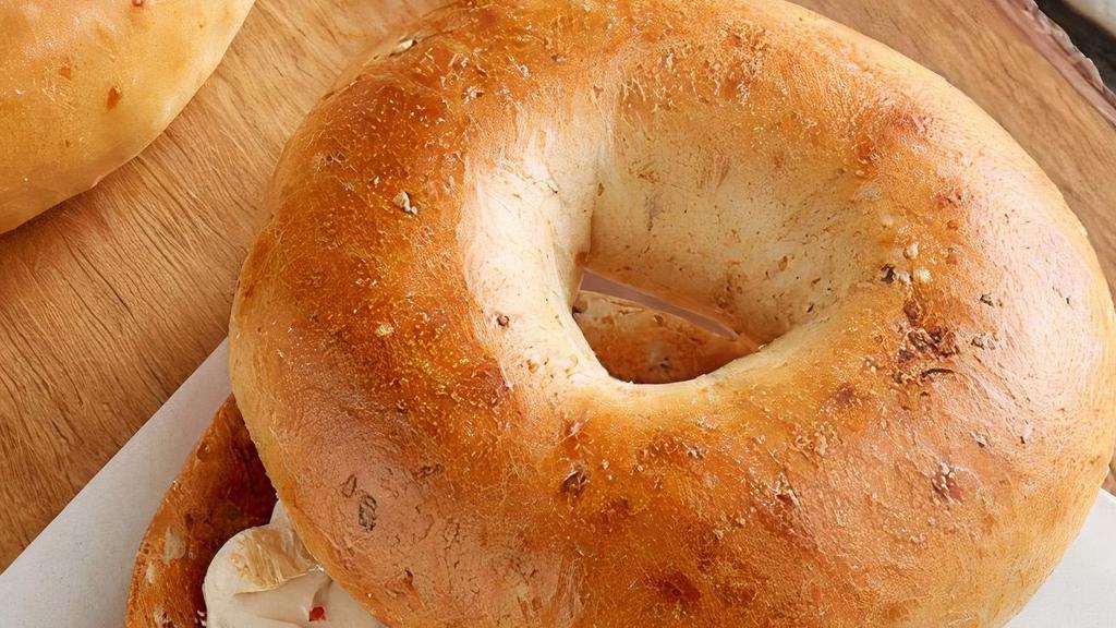 Bagel/Cream Cheese · Toasted bagel with cream cheese