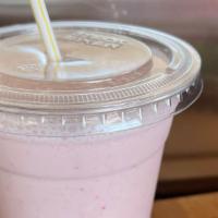 Strawberry Smoothie · Whole milk, yogurt, strawberry, ice, sugar