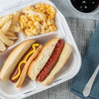 2 Beef Hot Dogs Meal · 2 NY style beef Hot dog 
Served with 2 sides and a drink