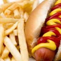 Hot Dog & Fries · Beef Hot Dog, Drink and Fries