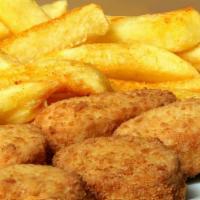 Kids Chicken Nuggets Meal · 5 Chicken nuggets, fries, drink and snack