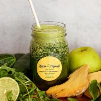 High Power Green · Juice of Ginger, Lemon/Lime, Granny Smith Apple, Cucumber blended with Spinach &
Arugula