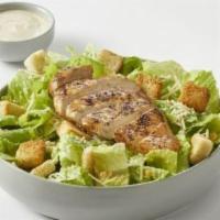 Caesar Salad With Grilled Chicken · Grilled chicken, romaine, Parmesan-Romano, Caesar dressing, croutons and Parmesan crisps.
