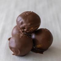 Dark Chocolate Fig Bite · Dairy-Free, Gluten-Free, No Sugar Added
Ingredients: Figs, Walnuts, Coconut, Dark Chocolate,...