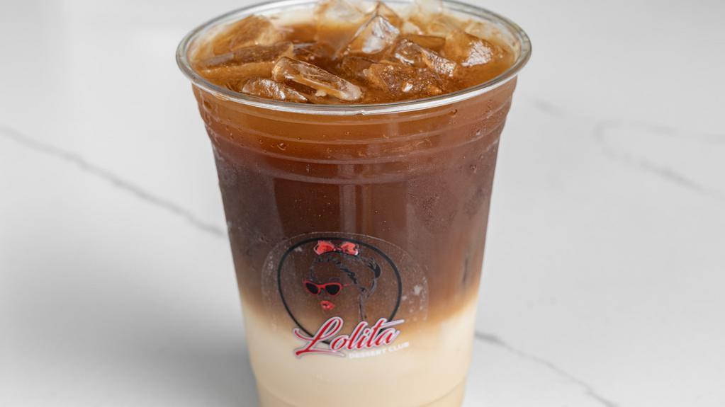 Ice Coffee · Iced cold brew coffee with sweet milk (or almond).
