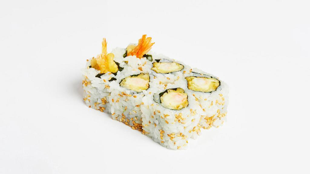 Shrimp Tempura Roll · Shrimp tempura with sushi rice wrapped in nori.
