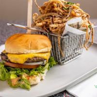 The Our Burger* · 590 cal. Paul's choice. Beef burger, government cheese, lettuce, tomato, onion, pickles, and...