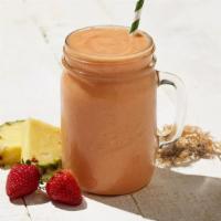 Tropical Blend Seamoss Smoothie · Apple juice base with strawberry, mango,  pineapple, banana