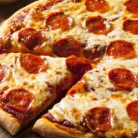 Pepperoni Pizza · Your choice of three toppings.