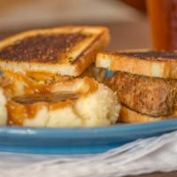 Mama'S Meatloaf · House Made Meatloaf Served With Mashed Potatoes, Veggies & Gravy. Comes with side.