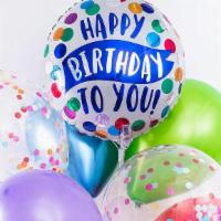 Small Birthday Balloon Bouquet (6 Latex, 1 Foil) · Small Birthday Balloon bouquet - Comes with half dozen latex balloons and 1 foil.