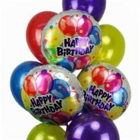 Birthday Balloon Bundle  · 6 Latex balloons assorted colors
3 Foil balloons assorted colors