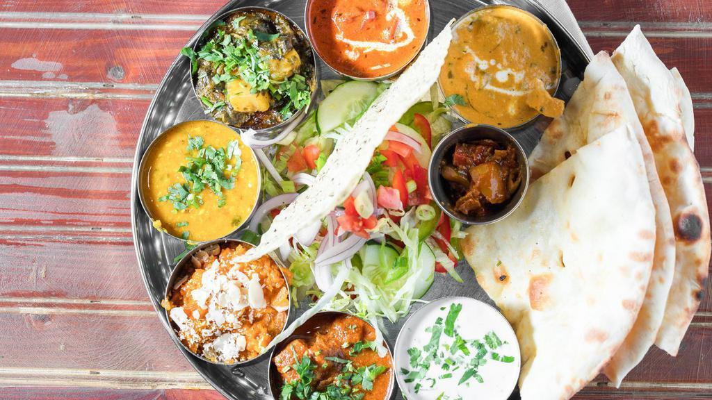 Thali Non Veg · A traditional home-style family meal. Enjoy as we have a variety of items that change daily so you can experience the many types of cuisines that India has to offer!