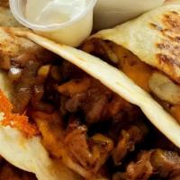 Cheese Quesadilla · Quesadilla with cheese only. Chunky red salsa and cream.