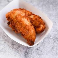 Kids Chicken Tenders · Chicken tenders marinated in buttermilk, hand-battered, fried to order, and served with one ...
