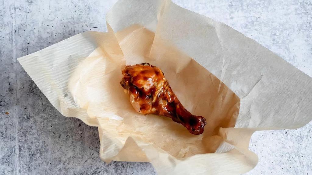 Kids Chicken Leg · One locally raised, hickory-smoked chicken leg, served with one kid's-sized side and drink