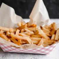 Basket Of Fresh-Cut Fries · Fresh potatoes cut by hand, salted with sea salt, and made fresh right when you get here (pl...