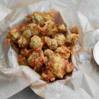 Basket Of Fried Okra · Hand-dredged, fried to order, and served with our house-made chipotle ranch
