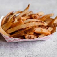 Fresh-Cut Fries · Fresh potatoes cut by hand, salted with sea salt, and made fresh right when you get here (pl...
