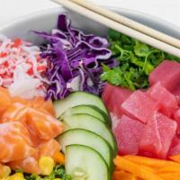 2 Protein Poke · Add extra protein, chicken/spam, bulgogi beef for an additional charge.

Tuna, salmon, and m...