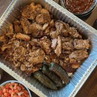 Carnitas Family Meal · Tender pieces of deep fried pork, the carnitas Family Meal Includes large Mexican Rice, larg...