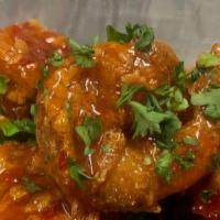 Bangin Shrimp · Fried shrimp tossed in our sweet and tangy sauce served with ranch or blue cheese. (Bangin s...