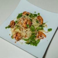  Shrimp Papaya Salad · Large grilled shrimp tossed with Vietnamese sauce, fresh herbs, peanut fry shallots, and cil...