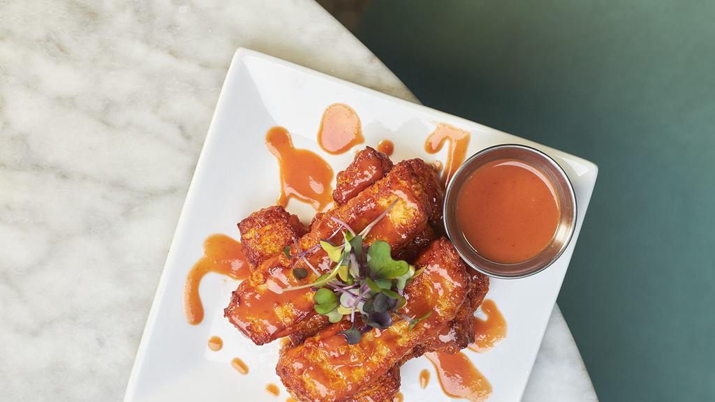 Guava Cheese Sticks · Cheese with guava sauce.